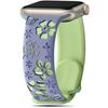 Apple iWatch 3D Carved Floral Laser-Engraved Silicone Band