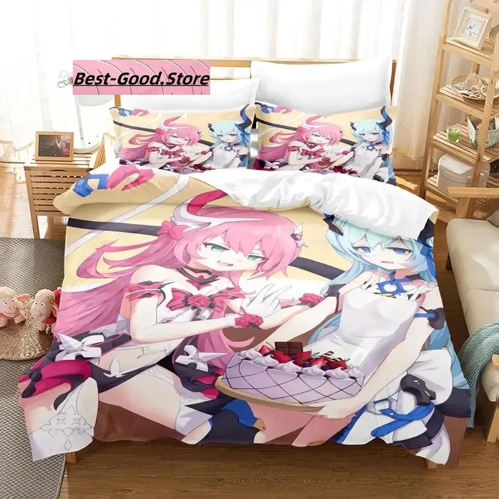 

Comforter Honkai Impact 3Rd Bedding Set Single Twin Full Queen King Size Bed Set Adult Kid Bedroom S 3D Print Kawaii Anime Comforter (quilt)-EU Single(135*200cm)3pcs