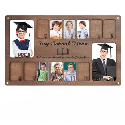 School Picture Frame Pre-K To 12, Graduation Picture Frame, School Years Photo Frame Prek-12 For Graduation Gifts&Party Decor,14 Photos (B)