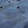Simple Retro Irregular Denim Shirt for Women - Loose Fit, Single-Breasted, Versatile Top for Spring and Autumn.