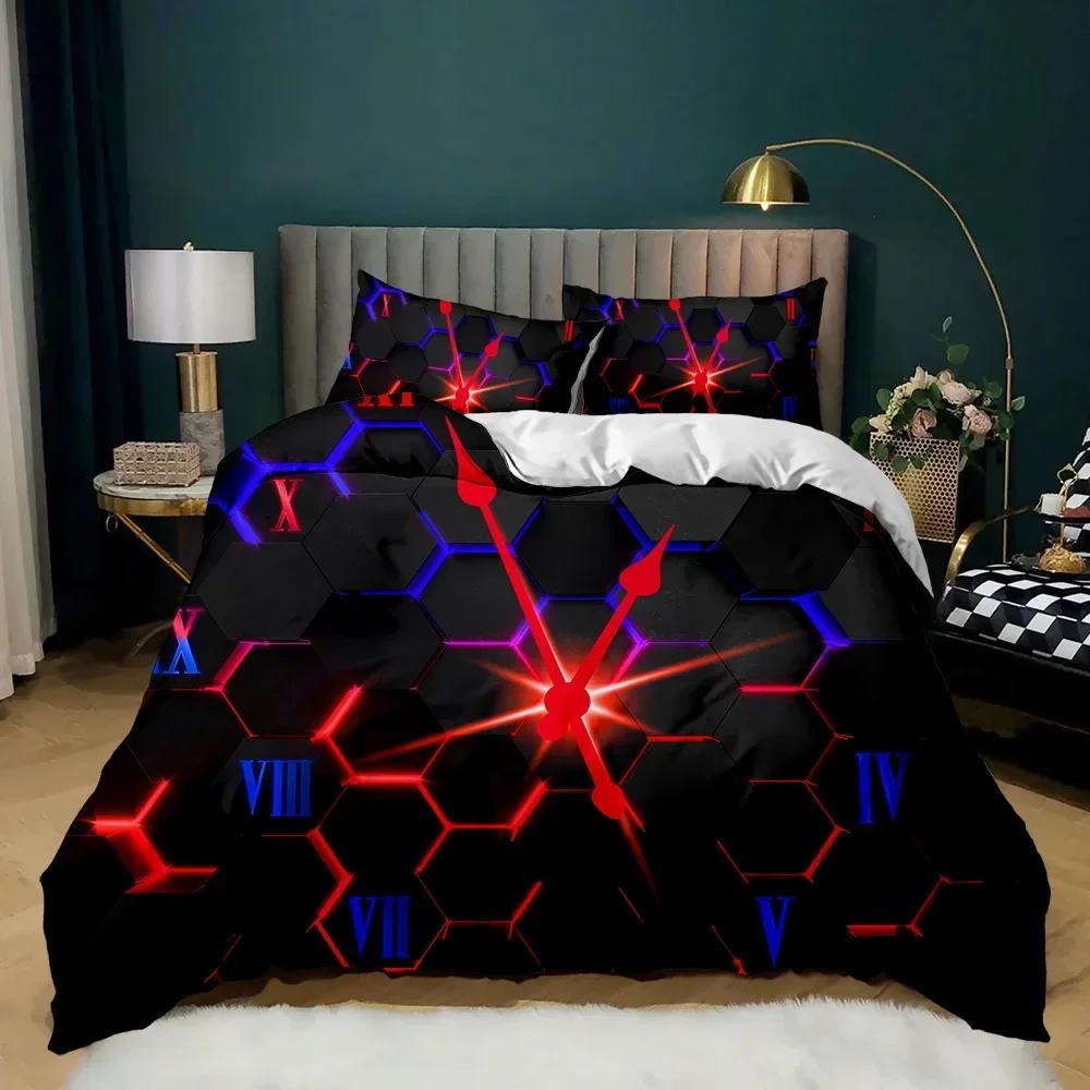 Geometric Multicolor Honeycomb Hexagon Comfortable Duvet Cover Pillowcase Bedding Set Children Bedroom Decoration Home Textile