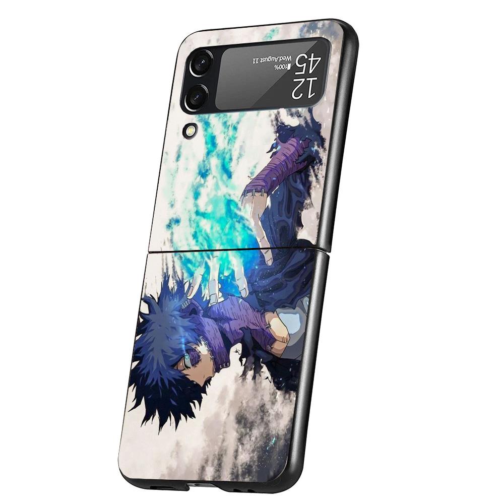 My Hero Dabi Bnha Case Phone Cover for Samsung Galaxy Z Flip 6 5 4 3 5G ZFlip6 ZFlip5 ZFlip4 ZFlip3 Black Hard Trend Fundas