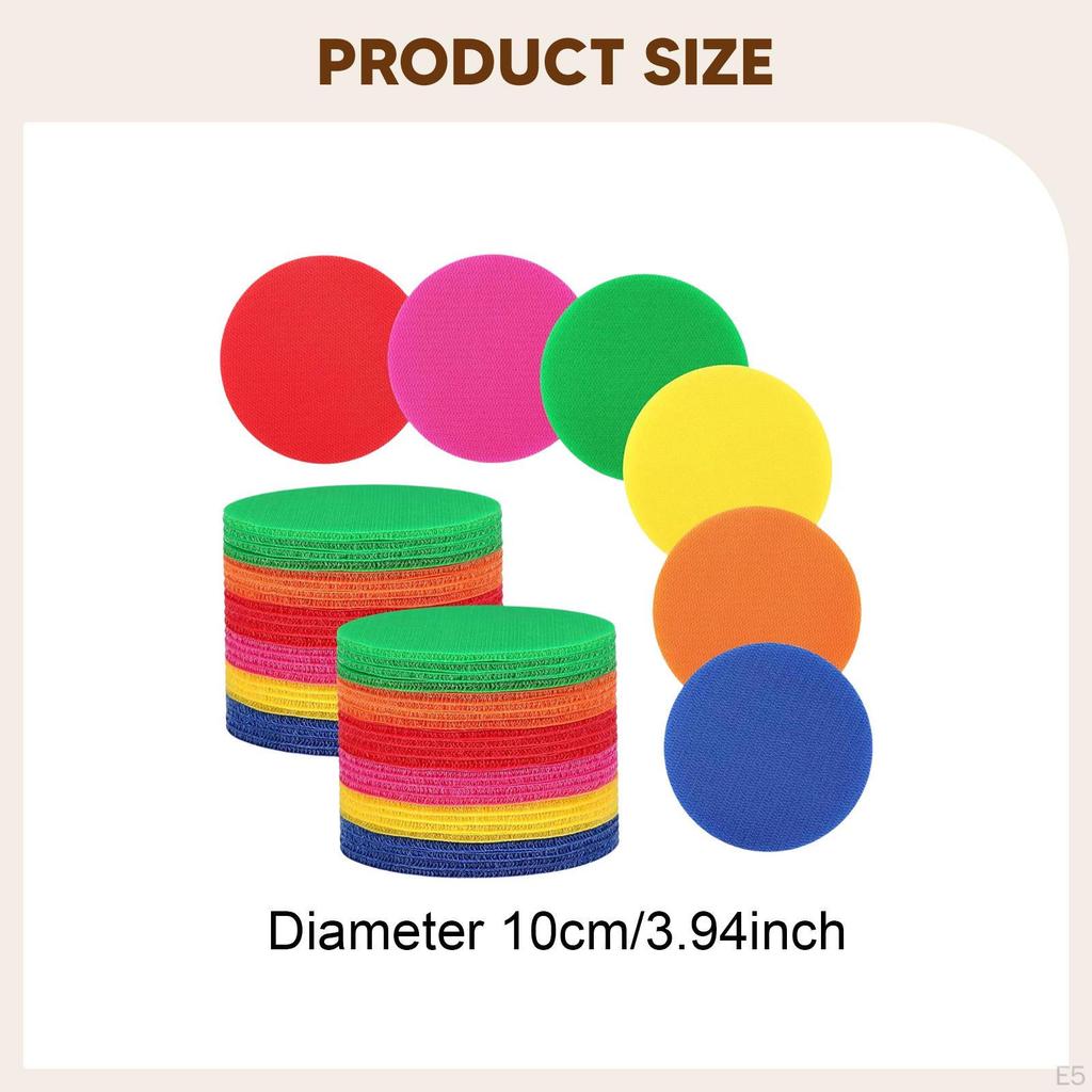 Markers Carpet Sticker 10cm Bright Colors Personal Floor Dots Marker for Yoga Exercise Gaming