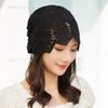 Women's Single Layer Flower Lace Ethnic Style Summer Pull-On Turban Headscarf Elegant Thin Hat