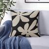 Graphic Bloom Square Jacquard Pillow Cover for Sofa Office Waist Cushion Cover Home Decorative Pillowcase
