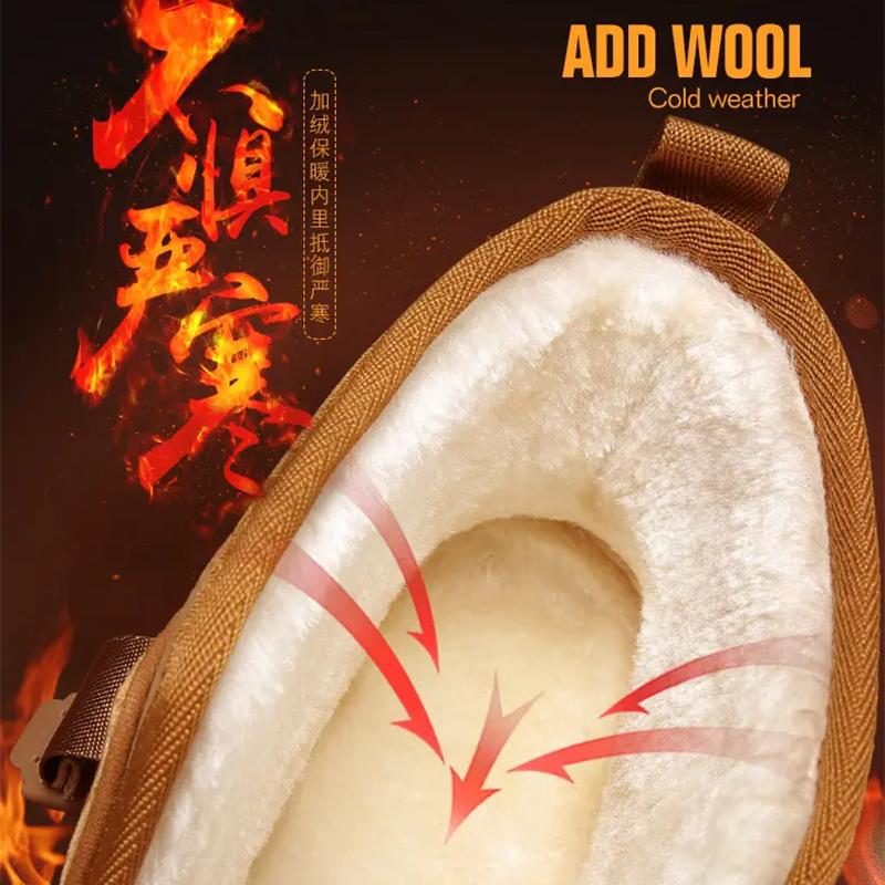 Fashion Men's Winter Shoes Plush and Thicken Warm Men's Boots Short Anti-Skid Boot for Snow Sneakers for Men Winter Botas Hombre