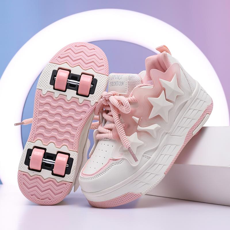 

Children s Four-wheel Sports Boots Roller Skating Walking Shoes Children s Sports Shoes Roller Skate Sneakers 29