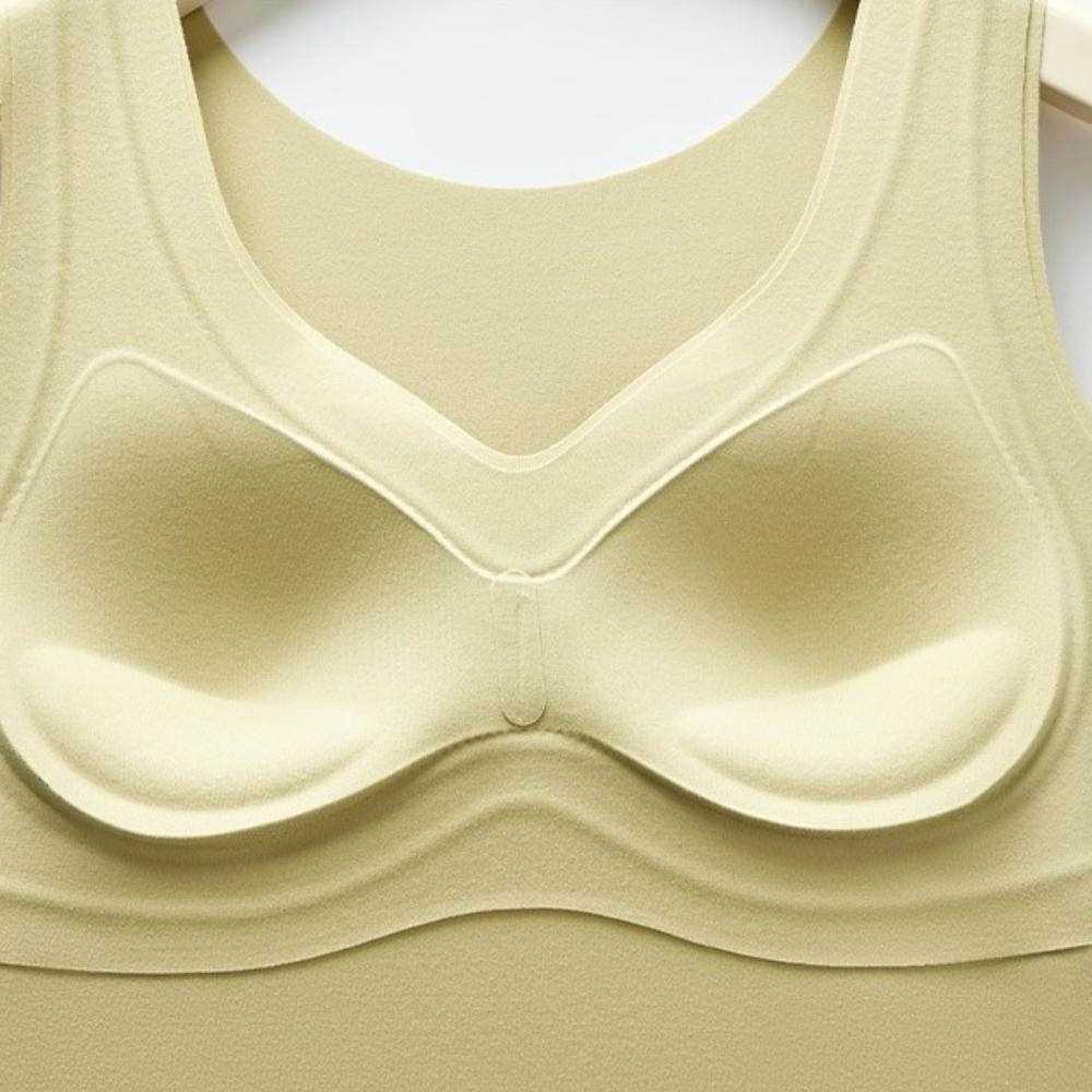 with Chest Pad Thermal Vest Underwear Bottoming Camisole Breathable Heating Vest Top  Autumn Winter