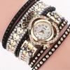 Fashion Rhinestone Women's Watch Long Leather Bracelet Quartz Watches