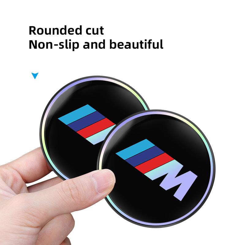 2Pcs Car Water Cup Mat Auto Storage Pad Accessories For BMW Performance F30 F40 F10 E92 E91 M E90 F20 E46 E60 E70 E39 E36 E87 X7 BN7