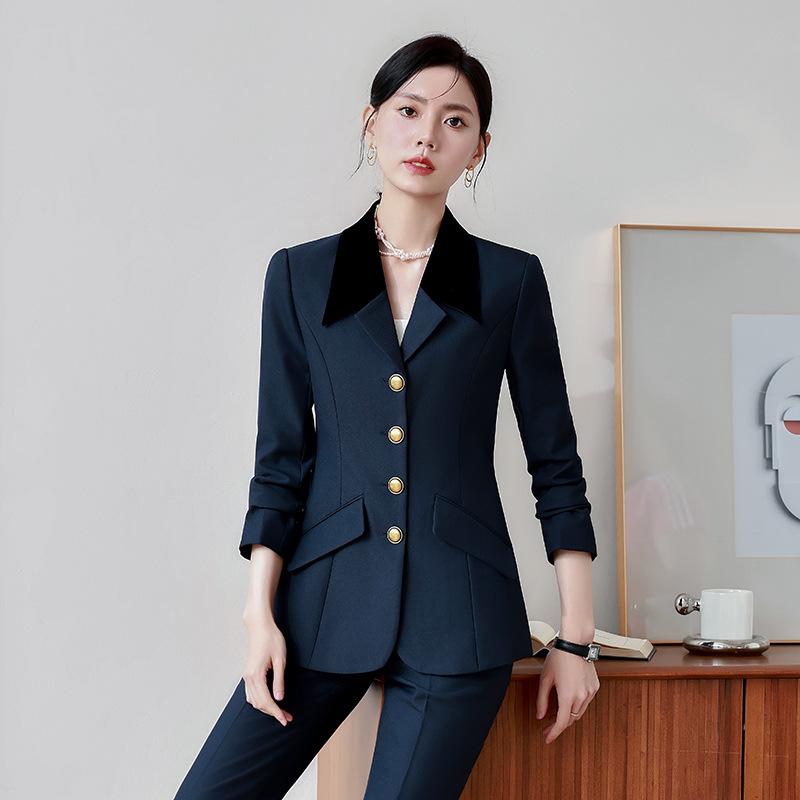 Autumn/Winter Elegant Two-Piece Casual Suit - High-Sense Blazer Jacket with Chic Style