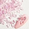 50Pcs/Bag Candy Ribbon Bows 3D Nail Charm Transparent Jelly Color Summer Nail Decoration Accessories DIY Manicure Decor