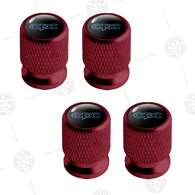 4pcs OPC Line Logo Car Wheel Tire Valve Caps Air Stem Aluminum Accessories For Opel Movano Rocks Insignia GSI Zafira Mokka Adam