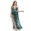 European & American Plus Size Three-Piece Printed Bikini Set for Women