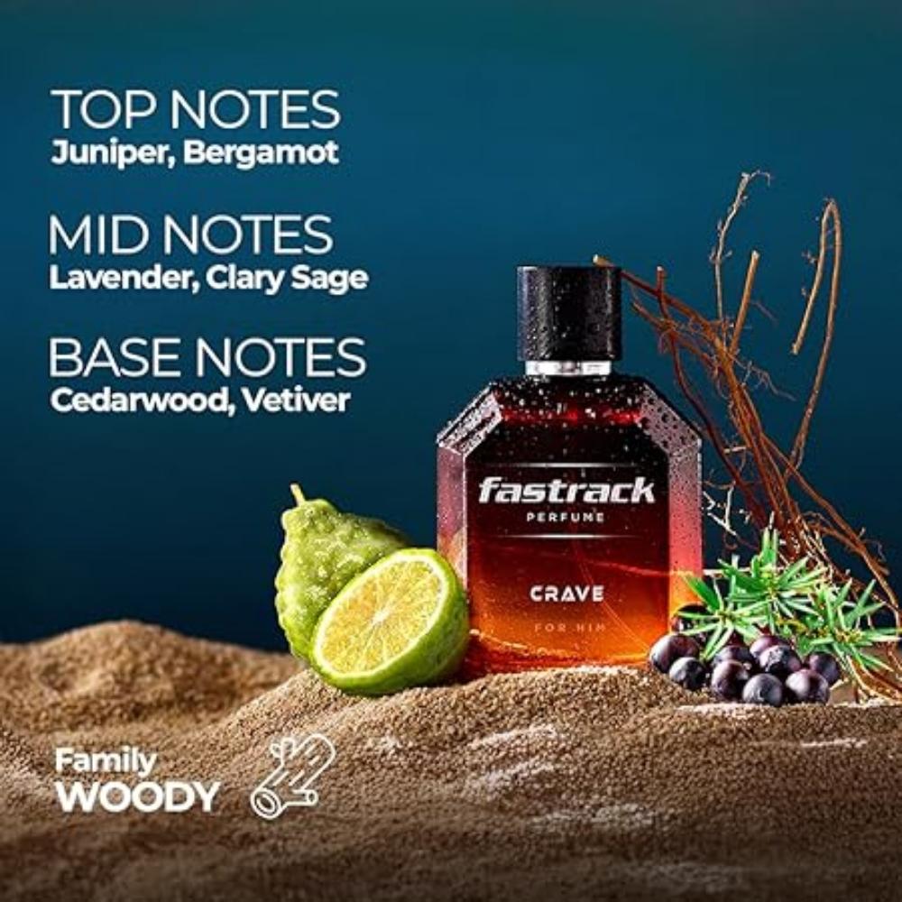 Perfume Crave | Perfume for Men | 100 Ml EDP | Long Lasting Perfume | Notes of Juniper, Bergamot & Vetiver | Crafted In France |IFRA Certified |