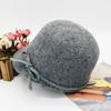 Autumn and Winter Women's Equestrian Cap Baseball Cap Bow Woolen Children's Cap Parent-child Wool Hat