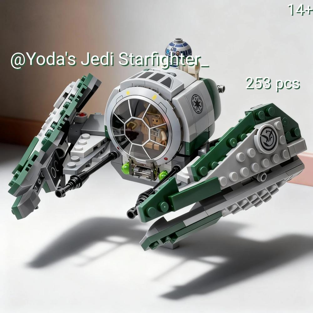MOC 75360 Yodas Space Jedied Starfighter Wars Bricks Puzzle Assembly DIY Toys & Hobbies For Children Birthday Christmas Gifts