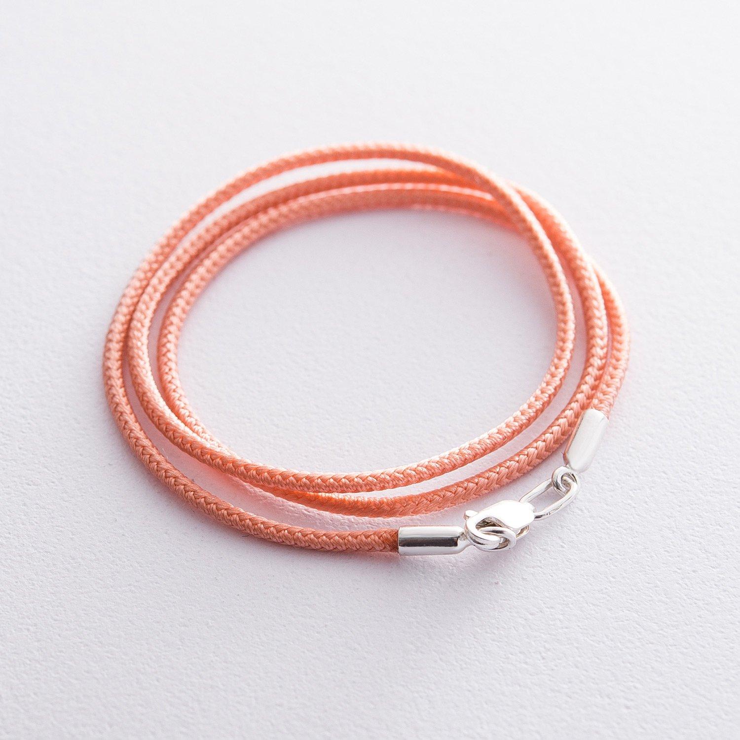 

Шовковий шнурок із срібною застібкою Oniks 40 срібний