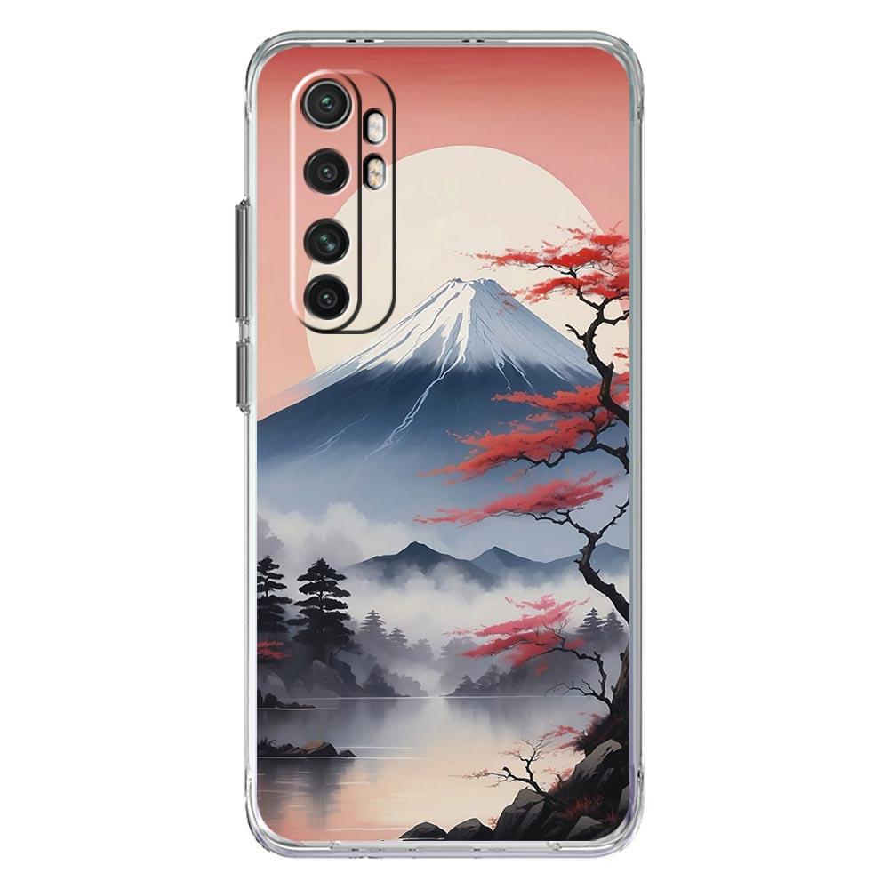 Phone Case For Xiaomi Mi Poco X7 X6 X5 X3 F7 Ultra F6 Pro F3 15 14T 14 13T 11 12 13 Lite Cover Japan Mount Fuji Cherry Blossom