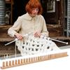 Verstellbarer Holz-Strickrahmen Tragbares Handstrick-Set Handstrickbrett Decken