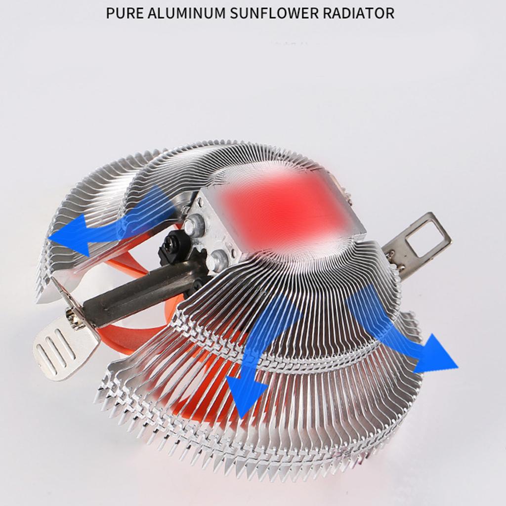 CPU Fan Desktop Computer PC Cooler Aluminum Heatsink CPU Cooling Radiator for LGA 775 1150 1155 1156 1366 2011