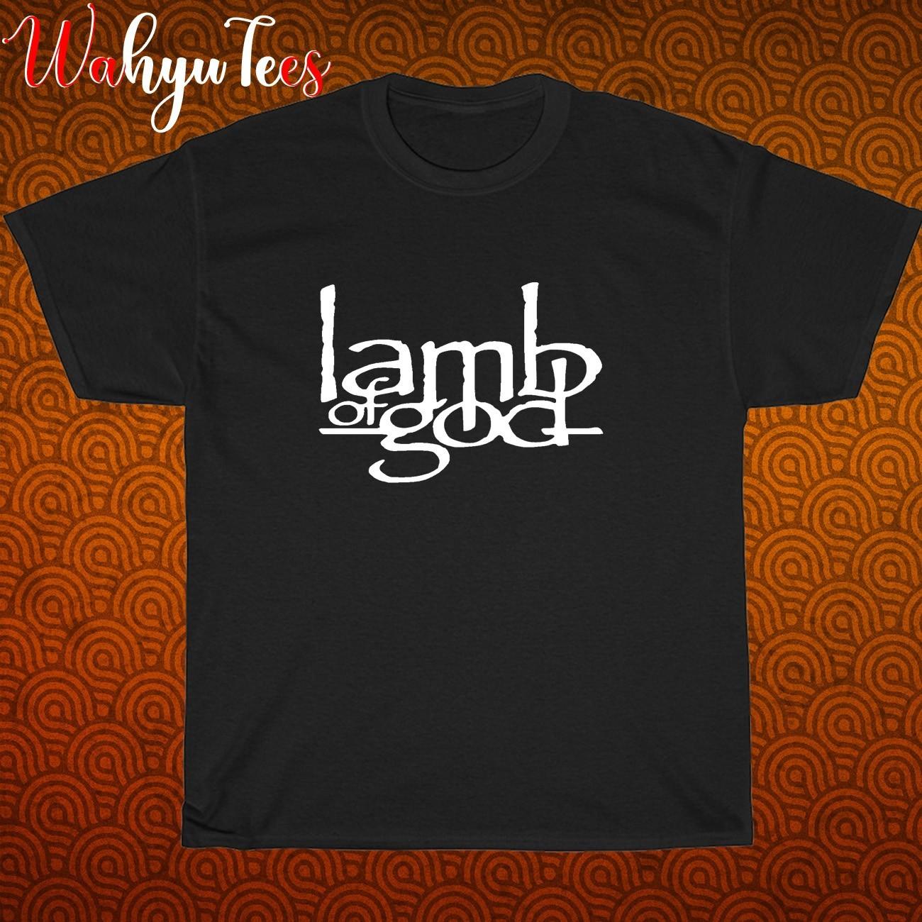 LAMB OF GOD Logo Black/Grey/Navy/White Size S-5XL Unisex T-Shirt L