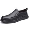 Men's Shoes Autumn Slip-On Lazy Walking Anti-Slip Leather Shoes Men's One-Step Lightweight Middle-aged And Elderly Casual Shoes