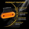 1Pcs Trucks LED Side Lights 24V Marker Lamp Trailer Van Bus Camper Caravan Front Rear Clearance Indicator Lights Universal