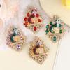 Vintage Baroque Jewelry Brooch With Cat Design Women Elegant Rhinestone Embellishments Pin Perfect For Daily Wear Or Gifting