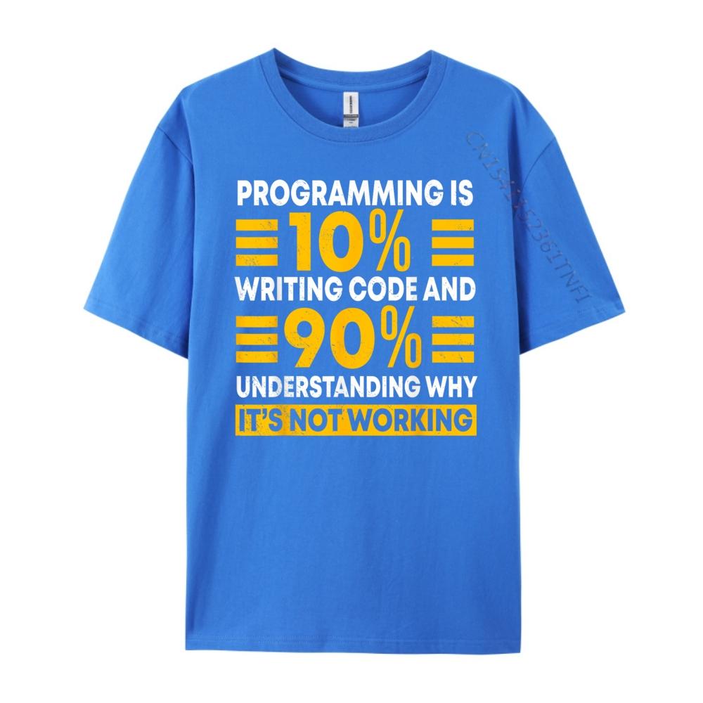 Programmer Software Developer Computer Engineer Coding Vintage T Shirts Breathable Man Clothes Graphic Tees