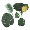 70PCS Artificial Palm Leaves 10 Kinds of Plants Simulation Tropical Plant Leaves for Hawaiian Party Decoration