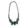 Bohemian ceramic color beaded necklace retro ethnic style weaving niche fashion ethnic style beaded ceramics