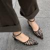 2024 New Sandals Size 34-40 New Arrive Retro Square High Heels Shoes Buckle Genuine Leather Women Sandals Ladies Dress Shoes