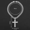 European and American Hot Selling Personalized Cross Cuban Chain Niche Design Full Diamond Hip-hop Cuban Chain Necklace Men's Necklace
