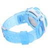 Digitale Chronographenuhr Mädchen Schüler Elektrisch Wasserdicht PU-Armband für Schwimmen Sport mit Buntem Nachtlicht Wecker Blau