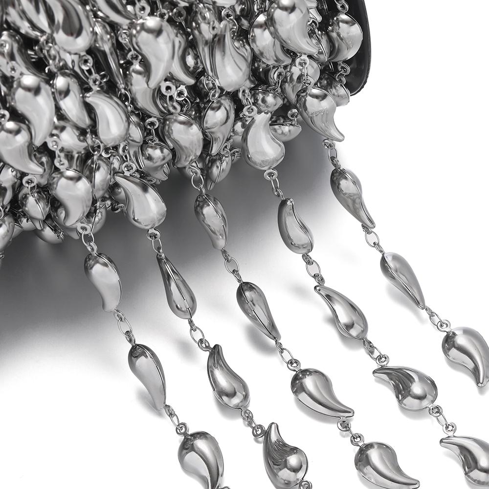 1m Stainless Steel Gold Handmade Chain Multiple Shapes Chains for DIY Necklace Bracelet Waist Chain Choker Jewelry Making Chain