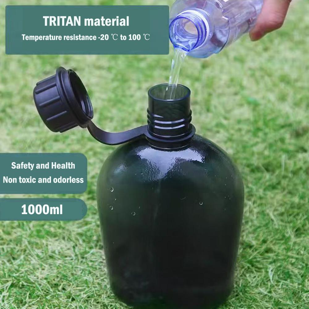 American style Tritan kettle, Outdoor sports water bottle, Portable kettle for outdoor training US tactical kettle, BPA free, 1L