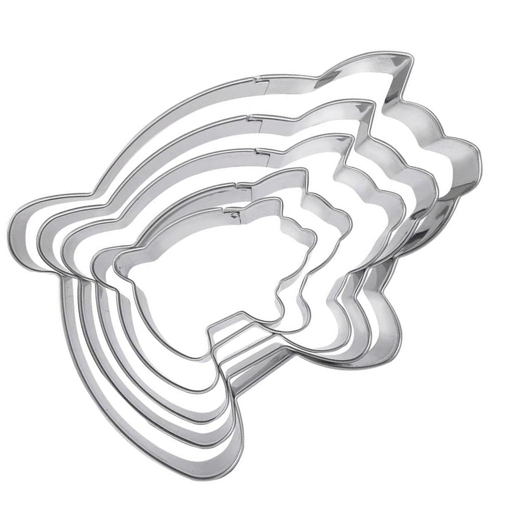 5pcs Bread Embossing Molds for Creative Baking Food Grade Stainless Steel Conchae Cutter Kitchen Cooking Accessories