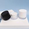 Aesthetic 20g 30g 50g Acrylic Cream Pot, Transparent Cylindrical Skincare Jar, Viral Refillable Cosmetic Packaging