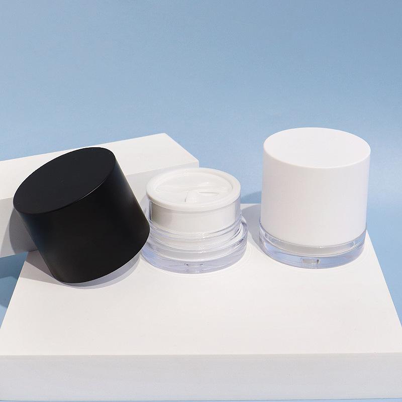 Aesthetic 20g 30g 50g Acrylic Cream Pot, Transparent Cylindrical Skincare Jar, Viral Refillable Cosmetic Packaging
