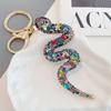 Mixed Color Rhinestone Snake Keychain Fortune Women's Bag Pendant  Year of Chinese
