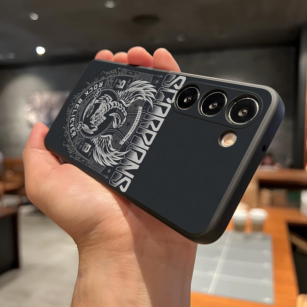 

S-Scorpions Band Phone Case For Samsung A56 A36 A26 A16 A15 A25 A35 A55 A14 A34 A24 A54 Black Soft Shell Samsung A55