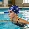 Cloth Swimming Pool Cap for Women, Breathable Colorful Ruffle Swim Cap, Elastic Ear Protection Short Long Hair Bathing Hat