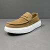 2026 leather lightweight loafer retro men's casual beanie shoes old money style boys travel lazy shoes