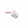 10-100pcs Stainless Steel Double Loops Beads Buckles Clasps Cord End Caps String Foldover Ball Chain Connectors Jewelry Findings