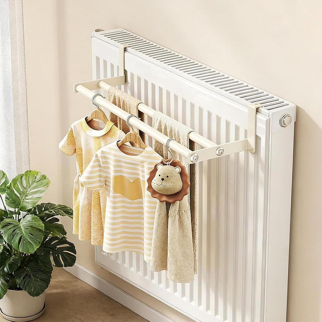 Clothes Drying Rack Wall Mounted Heavy-Duty Space-Saving Towel Rail Wall Mount Clothes Drying Rack for Room Clothing Closet