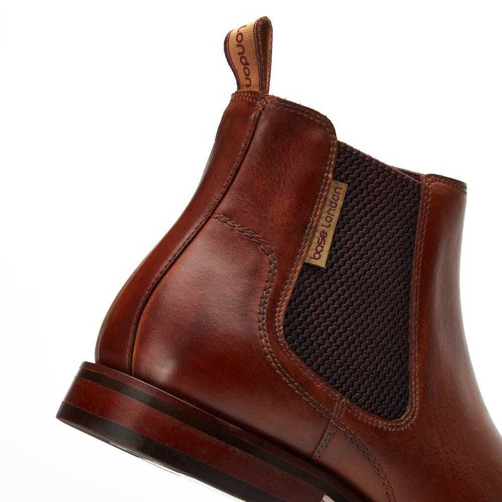 BASE LONDON Mens Sikes Leather Chelsea Boots