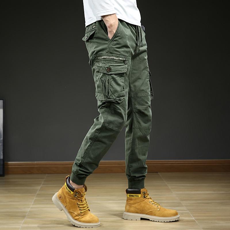 Summer Overalls Men's Pants Outdoor Loose Tied Casual Pants Men's High-end Trousers