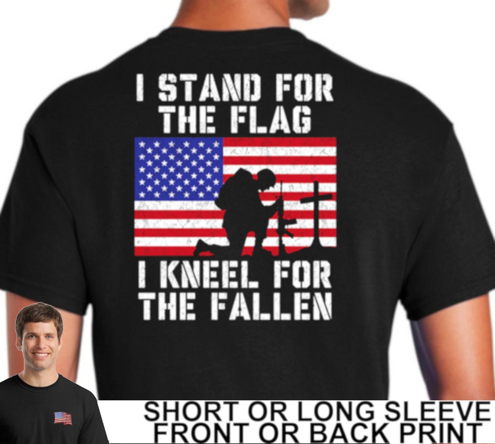 Patriotic I Stand For The Flag I Kneel For The Fallen Soldiers Men s T Shirt S