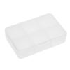Matte Plastic Clear Home Rectangle 6 Compartments Medicine Pill Holder Storage Box Case